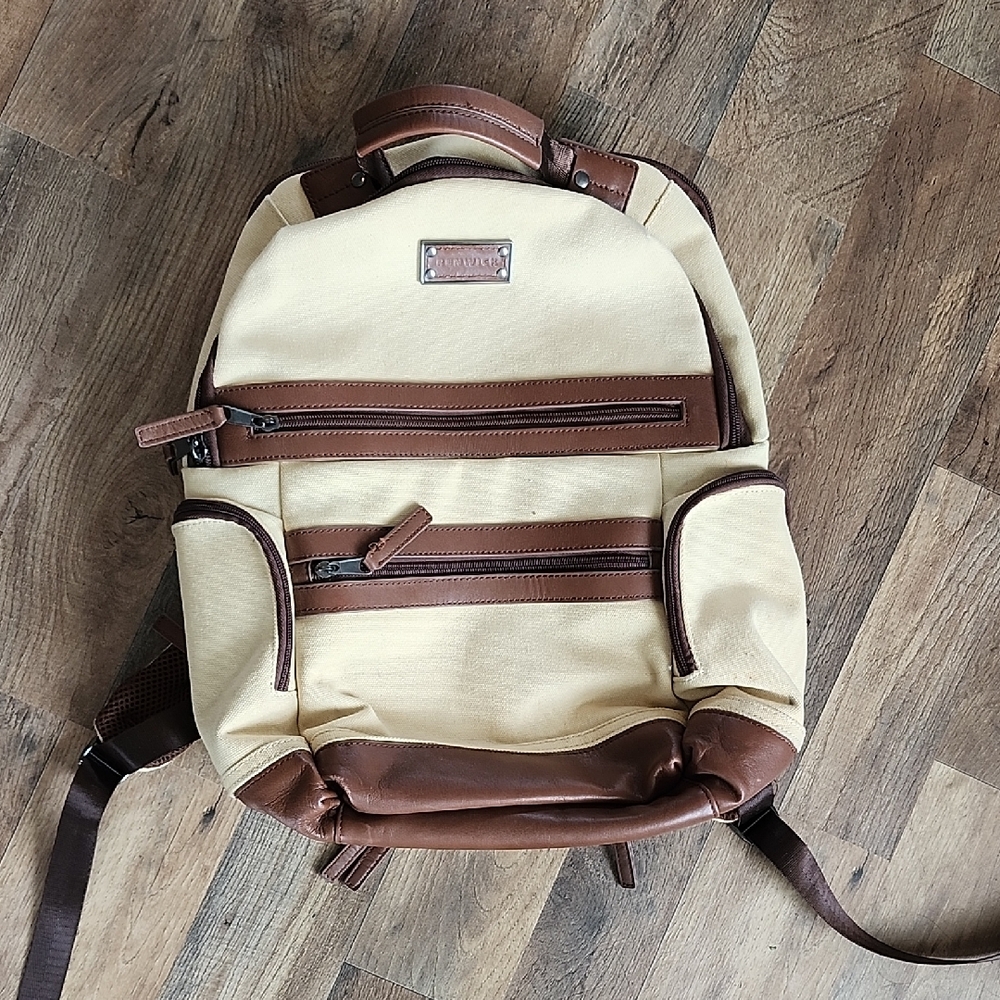 Renwick Cream and Brown Backpack